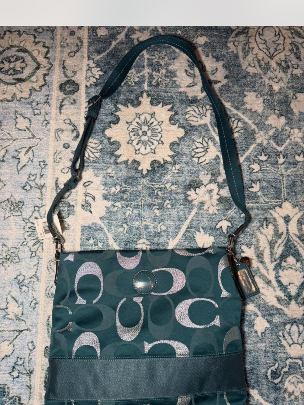 Coach Teal Signature Crossbody Bag